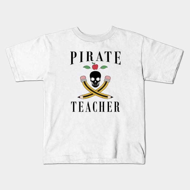 Halloween Pirate Teacher Kids T-Shirt by KC Happy Shop